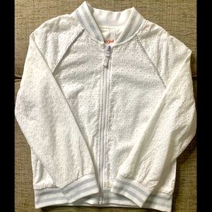 GREAT CONDITION - Cat & Jack Jacket w/Braided Details in White/Silver, Sz M 7-8